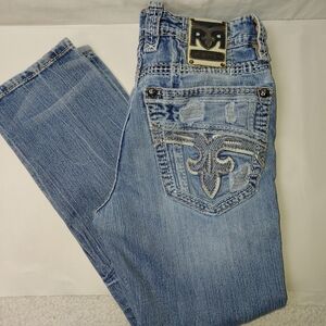 Rock Revival Phantom Slim Straight Jeans Men's Waist 34